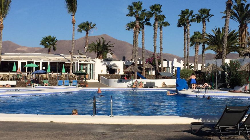 Plenty of space to relax in and around the resort's swimming pool.